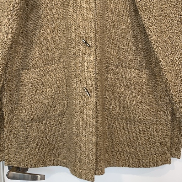 Vtg J Jill Retro Woven Swing Pleat Back Wool Coat M - Picture 5 of 15